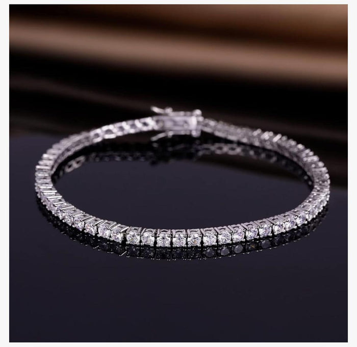 Pulsera tenis con diamantes cultivados en laboratorio de 3.00 CTW en oro de 14K, foto 10
