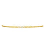 Gargantilla de cadena cubana con diamante en bisel en oro de 14K, foto 4