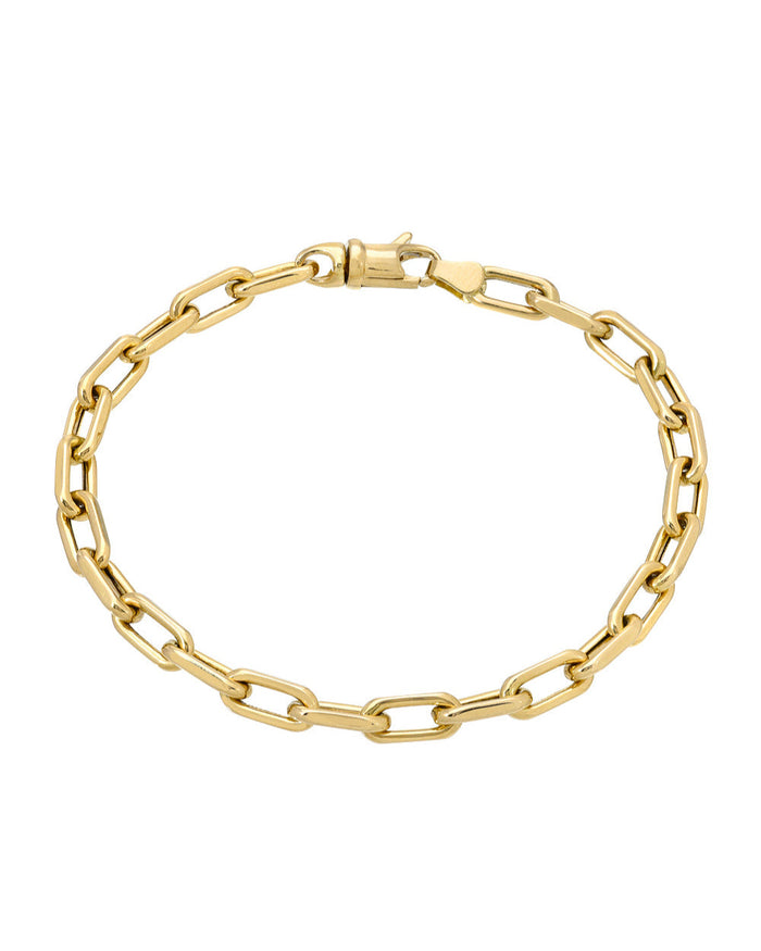 14K Gold Large Open Link Chain Bracelet, photo 10