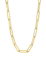 14K Gold Extra Large Paper Clip Chain Necklace, photo 7