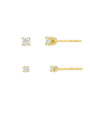 14K Gold 4 Prong Diamond Stud Earrings, photo 8