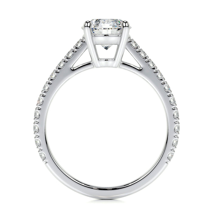 Anillo de compromiso con engaste de canal y diamantes cultivados en laboratorio en oro de 14K, foto 2