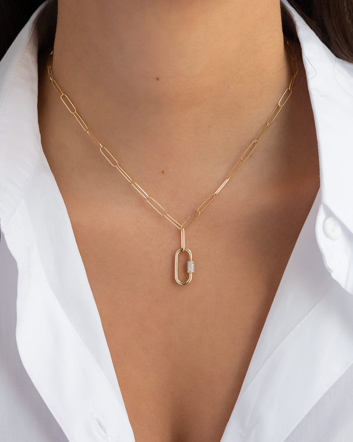 14K Gold Gemstone Carabiner Charm, photo 4