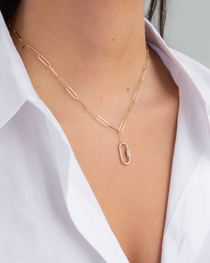 14K Gold Gemstone Carabiner Charm, photo 7