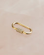 14K Gold Gemstone Carabiner Charm, photo 9