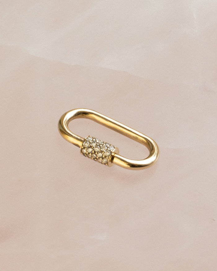 14K Gold Gemstone Carabiner Charm, photo 9