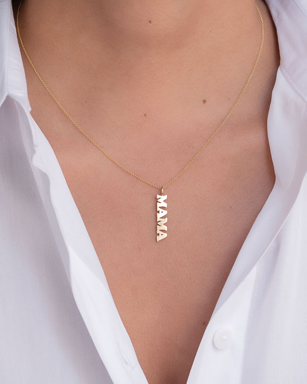 14K Gold Mama Pendant, photo 2