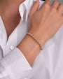 14K Gold 3mm and 5mm Bead Bracelet, photo 3