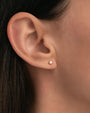 14K Gold 4 Prong Diamond Stud Earrings, photo 2