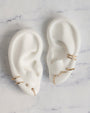 14K Gold 3 Prong Diamond Drop Chain Stud Earrings, photo 4