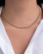 Collar de cadena barbada grande en oro de 14K, foto 2