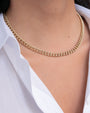 Collar de cadena barbada grande en oro de 14K, foto 3