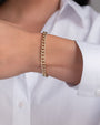 Pulsera de cadena barbada de eslabones grandes en oro de 14K, foto 2