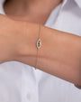 Pulsera con ojo turco de diamantes y zafiro en oro de 14K, foto 2