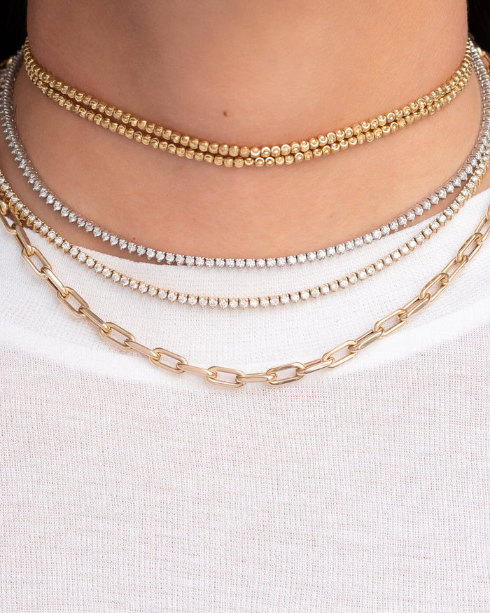 14K Gold Large Open Link Chain Necklace, photo 9