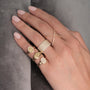 14K Gold Pave Diamond Signet Ring, photo 7