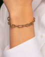 Pulsera de cadena de eslabón abierto extra grande en oro de 14K, foto 3