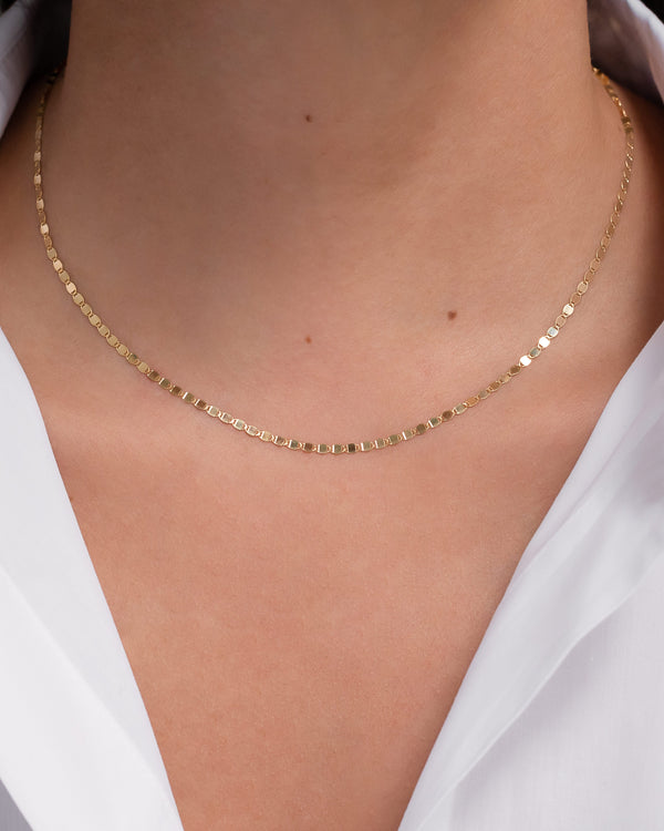 Collar de cadena espejo en oro de 14K, foto 2