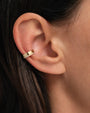 14K Gold Thick Diamond Ear Cuff, photo 7