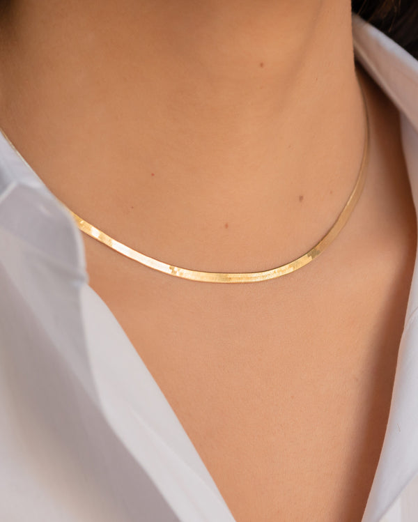 Collar de cadena espiga en oro de 14K, foto 2