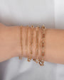 Pulsera de cadena Paper Clip grande en oro de 14K, foto 3