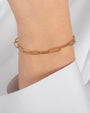14K Gold Extra Large Paper Clip Chain Bracelet, photo 2