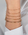 14K Gold Extra Large Paper Clip Chain Bracelet, photo 3