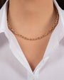 14K Gold Large Open Link Chain Necklace, photo 3