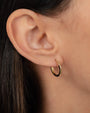 Aretes de aro huggie grandes en oro de 14K, foto 2