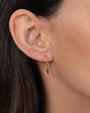 14K Gold Medium Thread Hoop Earrings, photo 2