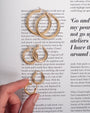 14K Gold Medium Thick Hoop Earrings, photo 8