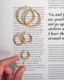 14K Gold Large Thick Hoop Earrings, photo 8