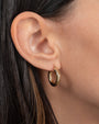 14K Gold Small Thick Hoop Earrings, photo 2