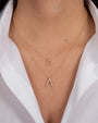 Dije de hueso de la suerte con diamantes en oro de 14K, foto 4