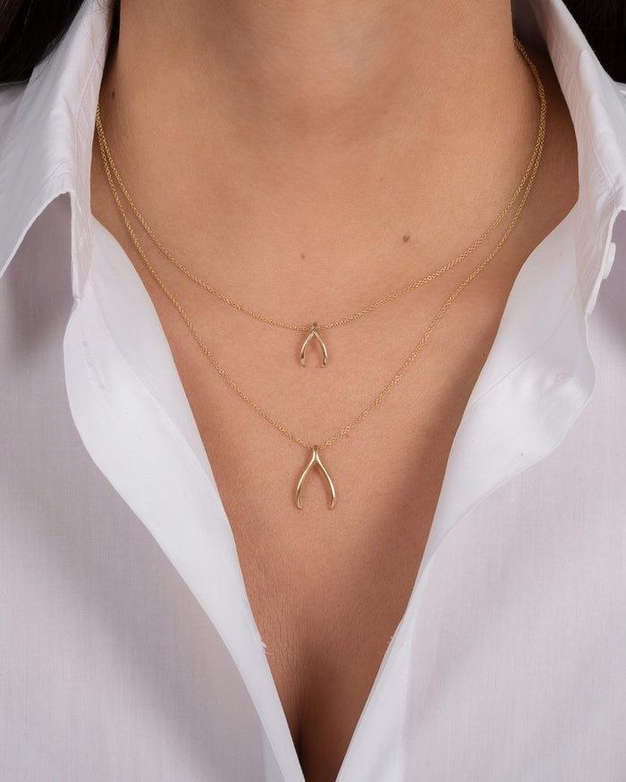 Dije de hueso de la suerte en oro de 14K, foto 5