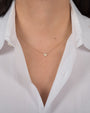 14K Gold Pave Diamond Heart Necklace, photo 3