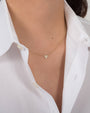 14K Gold Pave Diamond Heart Necklace, photo 2