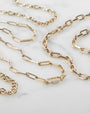 Collar Paper Clip con mosquetón de diamantes en oro de 14K, foto 6