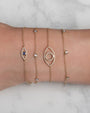 Pulsera con ojo turco de diamantes y zafiro en oro de 14K, foto 9