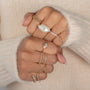 14K Gold Double Diamond Eternity Ring, photo 3