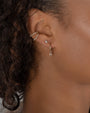 14K Gold Double Row Diamond Ear Cuff, photo 6