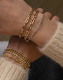 Pulsera de cadena barbada de eslabones grandes en oro de 14K, foto 12