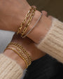 Pulsera de cadena de eslabón abierto extra grande en oro de 14K, foto 11