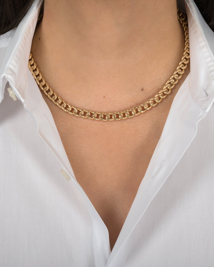 Collar de cadena Miami Cuban grande en oro de 14K, foto 2