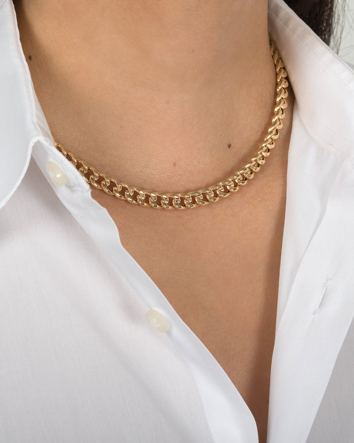 Collar de cadena Miami Cuban grande en oro de 14K, foto 3