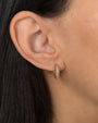 Aretes de aro huggie trenzados en oro de 14K, foto 6