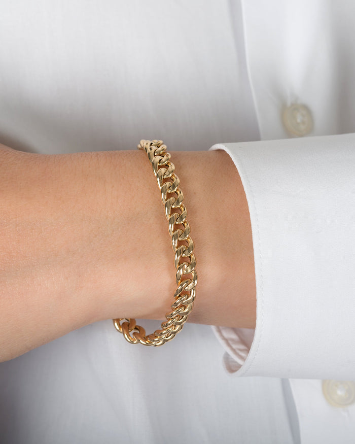 Pulsera Miami Cuban grande en oro de 14K, foto 5