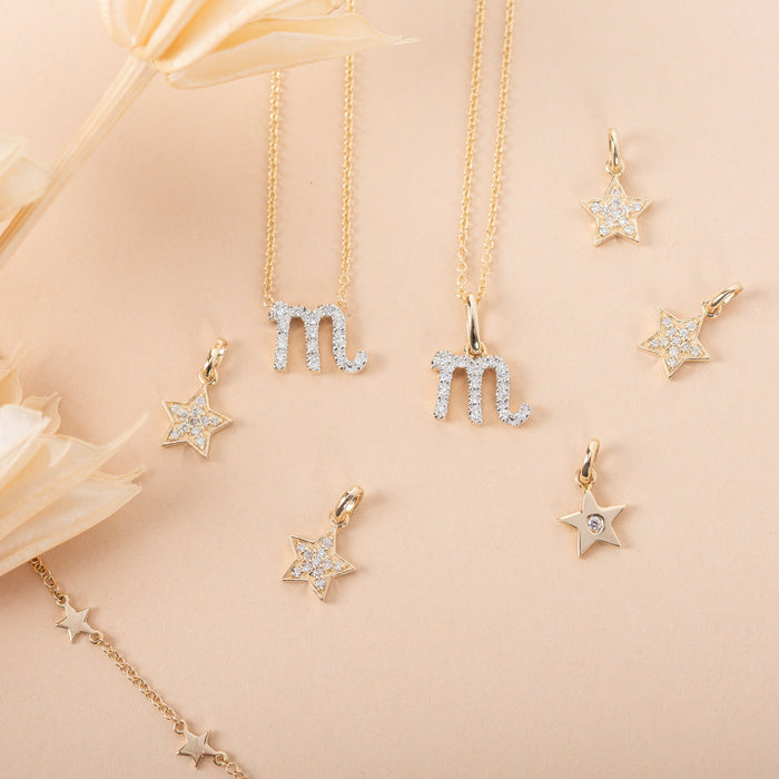 14K Gold Star with Tiny Diamond Pendant, photo 7