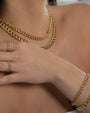 Collar de cadena Miami Cuban grande en oro de 14K, foto 6