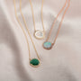 14K Gold Diamond Free Form Emerald Necklace, photo 8